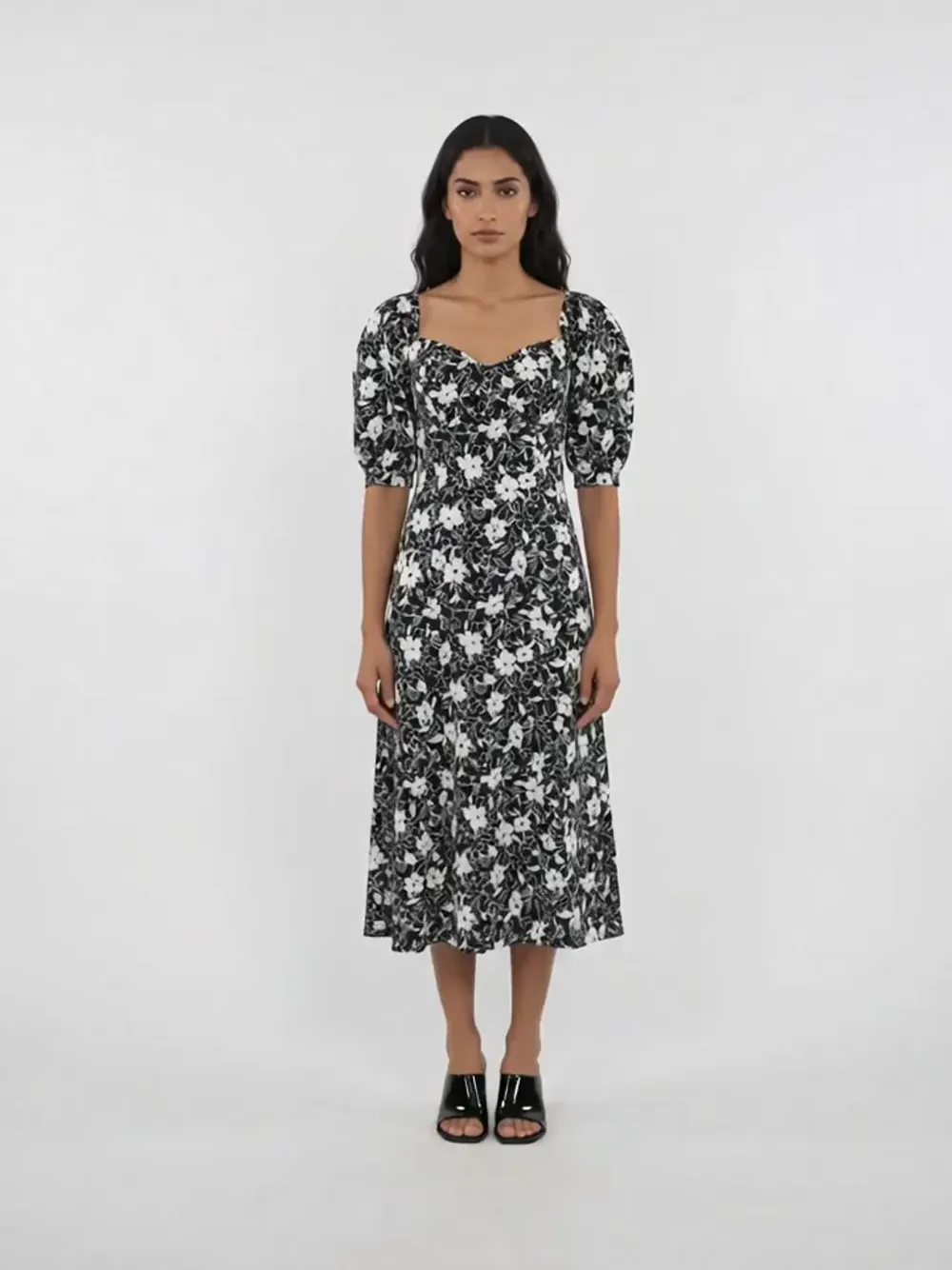 Polo Ralph Lauren floral-print Midi Dress | Black