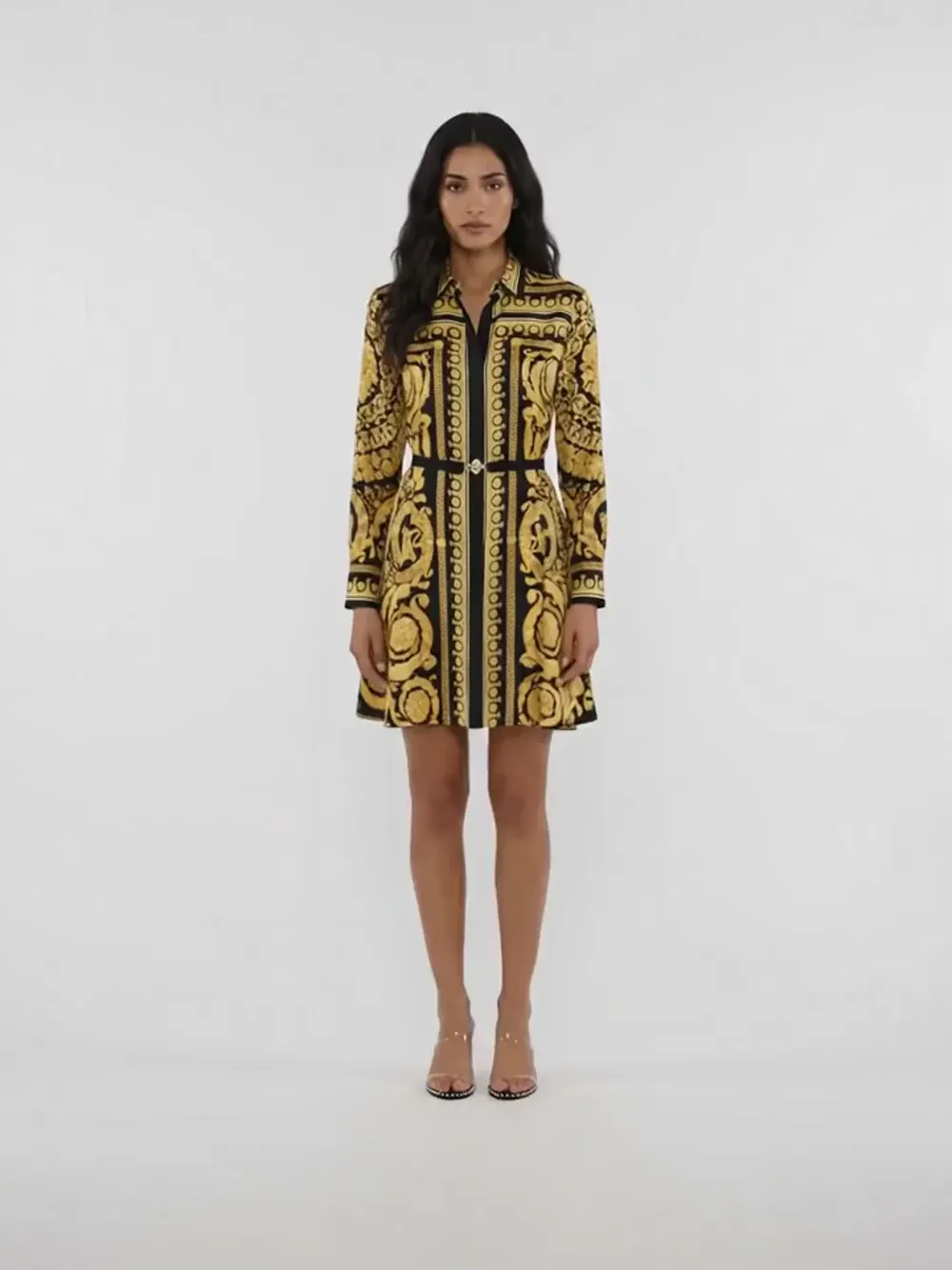 corset dress in store Draped Dress, Bias-Cut Satin XXS / Blue body profile 4weeks Atelier Versace Spring Summer Size:XXL/14-16