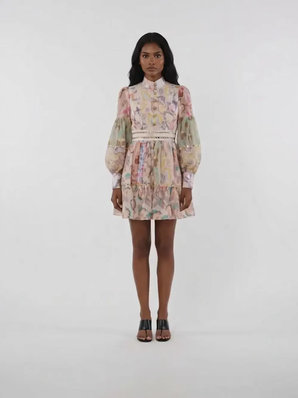ZIMMERMANN Illustration Mirror ミニドレス | ピンク | FARFETCH JP