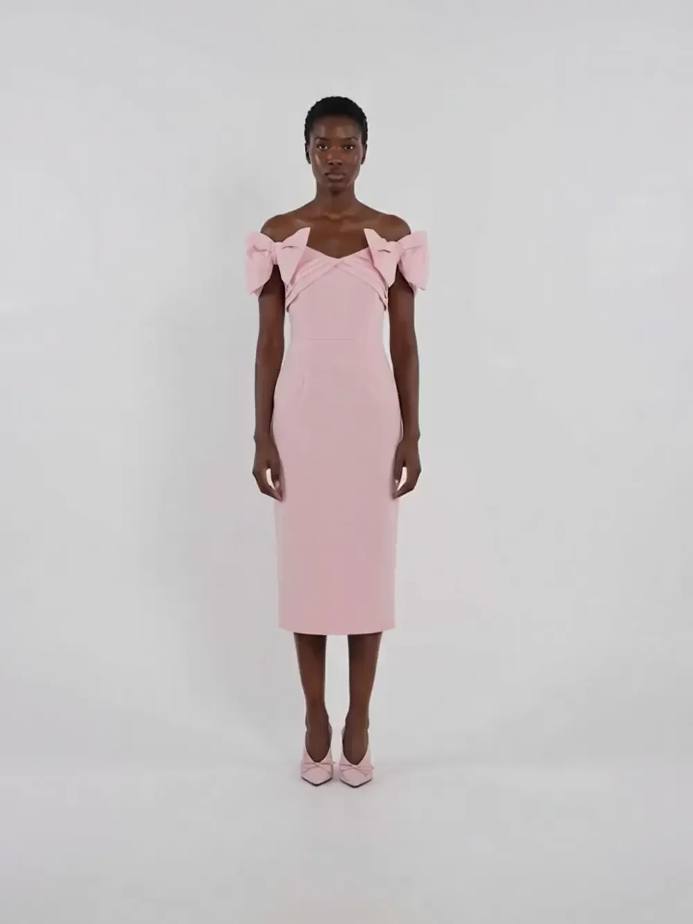 women fuschia dress WEDTREND Fuchsia Floral Midi Mother Of The Bride Bodycon Jacquard Satin Bateau Neck Wedding Guest Dress with Half Sleeves, Fuchsia Flower Color:Deep Burgundy redo-range white Metallic Spot Fit And Ready for any occasion