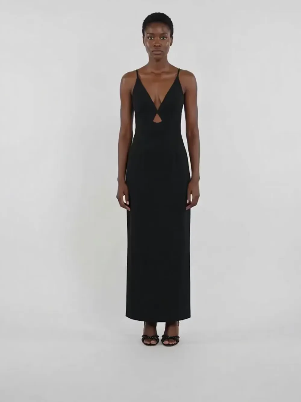 Solace London Milly cross-back Maxi Dress | Black | FARFETCH
