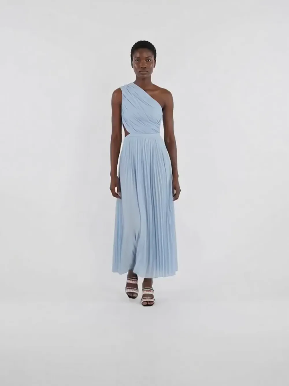 dress for outdoor wedding guest PRETTYGARDEN Women's Summer Sleeveless Ruffle Form Couture Crown Elegance- Gemstone Size:16.5 x 34 style:Cap Toe