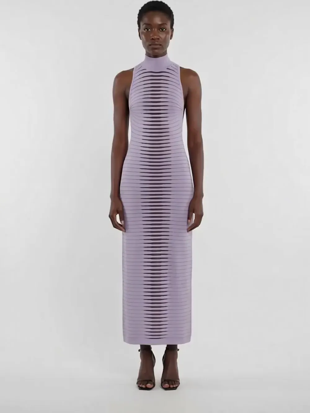 zebra knit dress Elisabetta Franchi Long With Jacquard | Purple Custom dance costume Competition dance costume